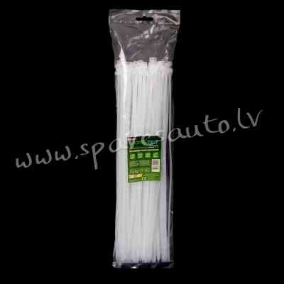 CTW-5X370 - ROAD-TEQ Nylon Cable Ties. size: 4.8x370mm. 100 pcs. white.  Savilcēji, kabeļu skavas -  Rīga