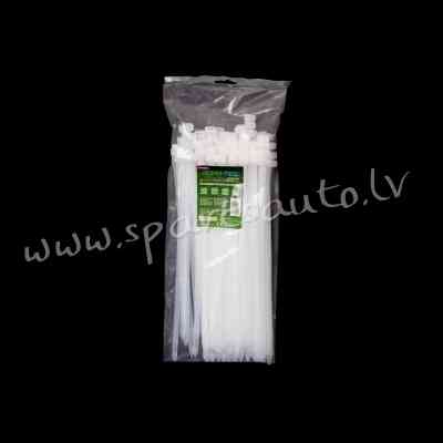CTW-8X300 - Savilcēji, kabeļu skavas ROAD-TEQ Nylon Cable Ties. size: 7.6x300mm. 100 pcs. white. - K Rīga