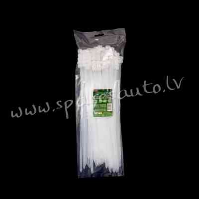 CTW-8X350 - ROAD-TEQ Nylon Cable Ties. size: 7.6x350mm. 100 pcs. white.  Savilcēji, kabeļu skavas -  Rīga