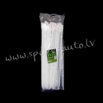 CTW-8X400 - ROAD-TEQ Nylon Cable Ties. size: 7.6x400mm. 100 pcs. white.  Savilcēji, kabeļu skavas -  Rīga