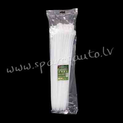 CTW-8X450 - ROAD-TEQ Nylon Cable Ties. size: 7.6x450mm. 100 pcs. white.  Savilcēji, kabeļu skavas -  Rīga