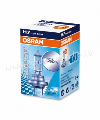 OSUP7 - H7 OSRAM SUPER 64210SUP PX26d 55W 12V - Spuldzite - UNSORTED HALOGĒNA SPULDZES Rīga - foto 1