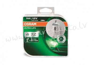 OULT4-DUO - H4 OSRAM ULTRA LIFE H4 12V 60/55W DUO - Spuldzite Osram Komplekts - UNSORTED HALOGĒNA SP Rīga
