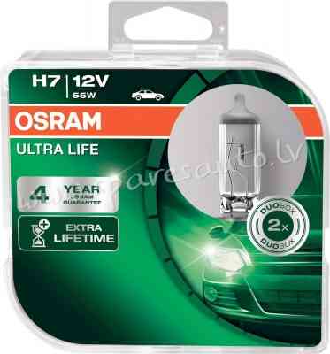 OULT7-DUO - H7 OSRAM DUO BOX H7 Halogen OSRAM ULTRA LIFE 12V 55W 6421OULT-HCB - Spuldzite Osram Komp Rīga
