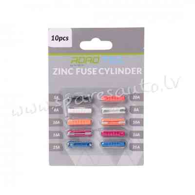 PFS002 - drošinātāju komplekts ZINC FUSE GBC. BLISTER CARD PACKING 10 PCS (5A. 8A x2. 10A x2. 16A x2 Rīga