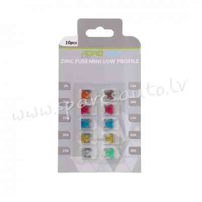 PFS003 - drošinātāju komplekts ZINC FUSE MICRO. BLISTER CARD PACKING 10 PCS (5A. 7.5A. 10A x2. 15A x Rīga
