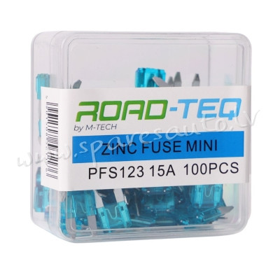 PFS123 - ZINC FUSE MINI. BOX PACKING 15A 100pcs/box - Drošinātāju Komplekts - UNSORTED AUTO PIEDERUM Rīga - foto 1