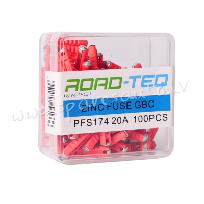 PFS174 - ZINC FUSE GBC. BOX PACKING 20A 100pcs/box - Drošinātāju Komplekts - UNSORTED AUTO PIEDERUMI Rīga - foto 1