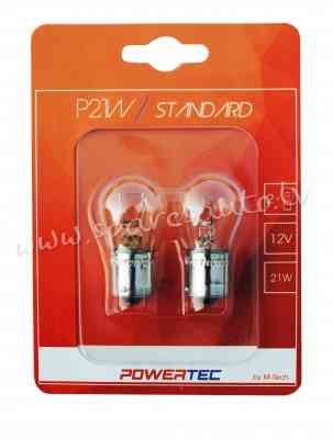 PTZ14-02B - P21W Powertec Standard BA15s P21W 12V Blister - Spuldzite - UNSORTED HALOGĒNA SPULDZES Rīga