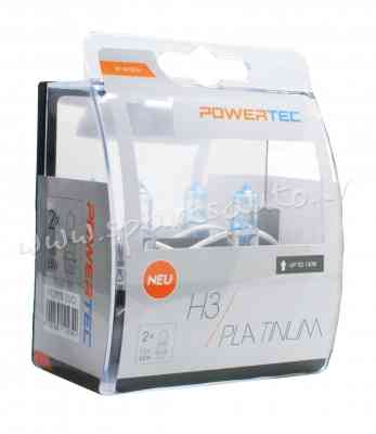 PTZPT3-DUO - H3 POWERTEC Platinum +130% H3 12V DUO - Spuldzite Powertec Komplekts - UNSORTED HALOGĒN Rīga
