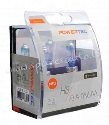PTZPT8-DUO - H8 POWERTEC Platinum +130% H8 12V DUO - Spuldzite Powertec Komplekts - UNSORTED HALOGĒN Rīga