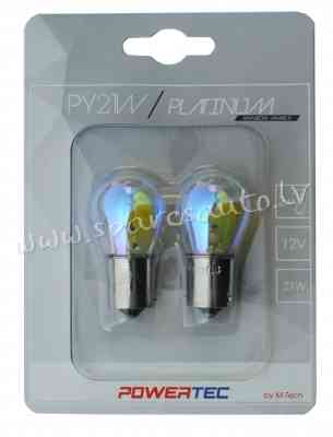 PTZRB36-02B - PY21W Powertec Platinum BAU15s PY21W S25 21W 12V RAINBOW Blister - Spuldzite - UNSORTE Rīga