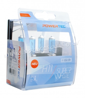 PTZSW11-DUO - H11 POWERTEC SuperWhite H11 bulb 12V DUO - Spuldzite Powertec Komplekts - UNSORTED HAL Rīga - foto 1
