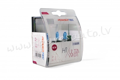 PTZUW1-DUO - H1 POWERTEC UltraWhite H1 12V DUO - Spuldzite Powertec Komplekts - UNSORTED HALOGĒNA SP Rīga - foto 1