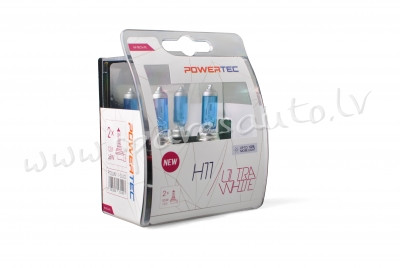 PTZUW11-DUO - H11 POWERTEC UltraWhite H11 bulb 12V DUO - Spuldzite Powertec Komplekts - UNSORTED HAL Rīga - foto 1