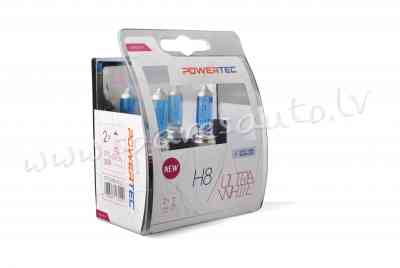 PTZUW8-DUO - H8 POWERTEC UltraWhite H8 bulb 12V DUO - Spuldzite Powertec Komplekts - UNSORTED HALOGĒ Рига