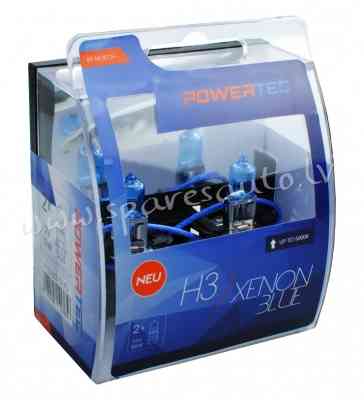PTZXB3-DUO - H3 POWERTEC Xenon Blue H3 12V DUO - Spuldzite Powertec Komplekts - UNSORTED HALOGĒNA SP Рига