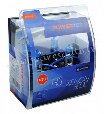 PTZXB3-DUO - H3 POWERTEC Xenon Blue H3 12V DUO - Spuldzite Powertec Komplekts - UNSORTED HALOGĒNA SP Рига - изображение 1