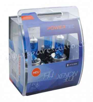 PTZXB4-DUO - H4 POWERTEC Xenon Blue H4 12V DUO - Spuldzite Powertec Komplekts - UNSORTED HALOGĒNA SP Рига