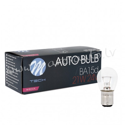 Z951 - 24V/21W M-TECH bulb BA15d 24V/21W CLEAR - Spuldzite - UNSORTED HALOGĒNA SPULDZES Рига - изображение 1