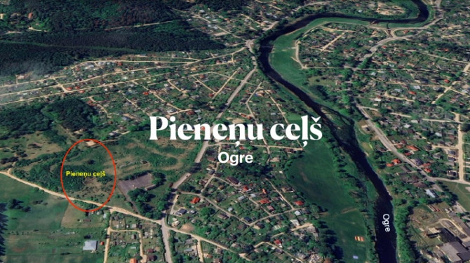 Zeme privātmāju būvniecībai.  Klusa, skaista reljefaina vieta dabā ar kokiem un iespēju Ogre un novads - foto 2