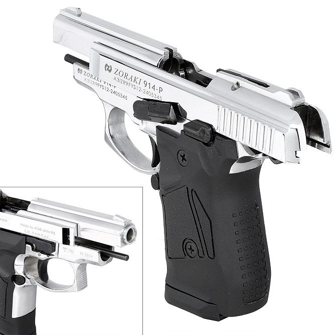Zoraki 914, 9мм P. A. K. Новый. Доставка по всей Латвии
Продаётся новый P. A. K. пистолет Zoraki... Cits - foto 3