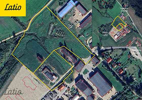 Pārdod komercapbūves zemes gabalu industriālajā teritorijā pie Valmieras, Valmieras Валмиера и район