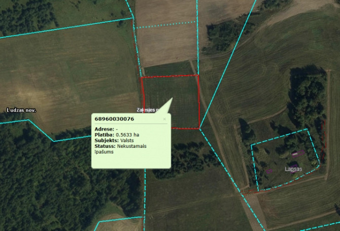Iegādei pieejama piecu zemes gabalu pakete.  Kadastra apzīmējumi: 1. 6896 003 0073 (5,03 ha); 2. Ludza un novads - foto 3