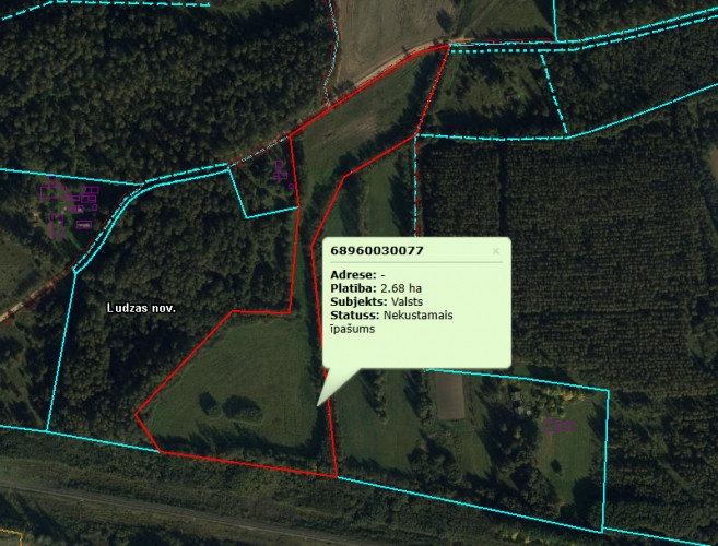 Iegādei pieejama piecu zemes gabalu pakete.  Kadastra apzīmējumi: 1. 6896 003 0073 (5,03 ha); 2. Ludza un novads - foto 5