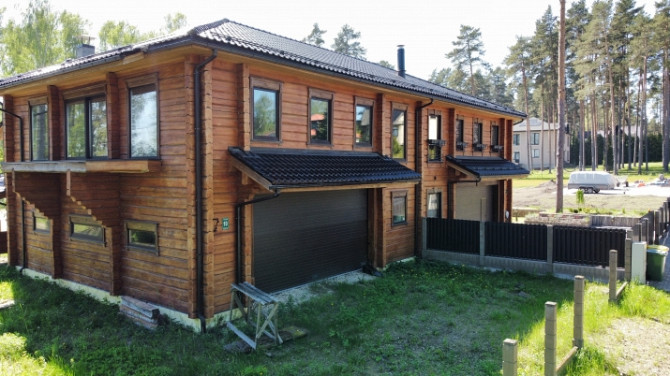 Nestandarta māja pie Baltezera.  Puse no dvīņu mājas. Guļbūve. Ēkas 1.stāvs būvēts kā Rīgas rajons - foto 3