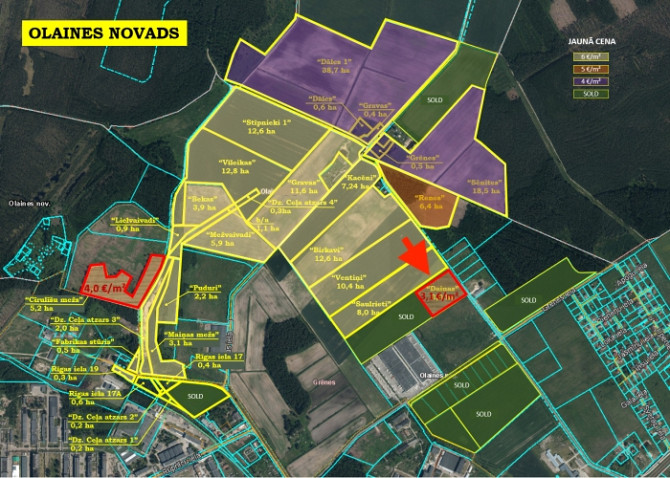 Ražošanas zeme ar asfaltētu piebraucamo ceļu.  Rūpnieciskās apbūve teritorija (R1), Olaine - foto 4