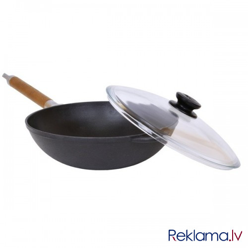 BIOL čuguna WOK panna 26cm ar rokturi 1526C  - foto 1