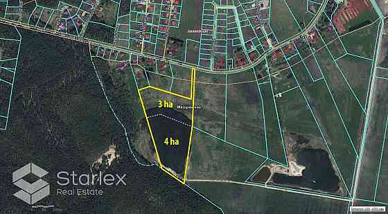 Продается земельный участок с частным озером под застройку частных домов в Mālpils pagasts