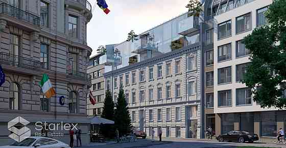 Полностью меблированная квартира с балконом, 7,8 кв.м.Зеленый оазис в центре Rīga
