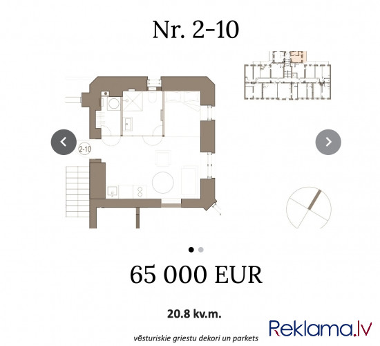 Studio dzīvoklis renovētā projektā Klusajā Centrā.  Ekskluzīva iespēja rezervēt dzīvoki Rīga - foto 10