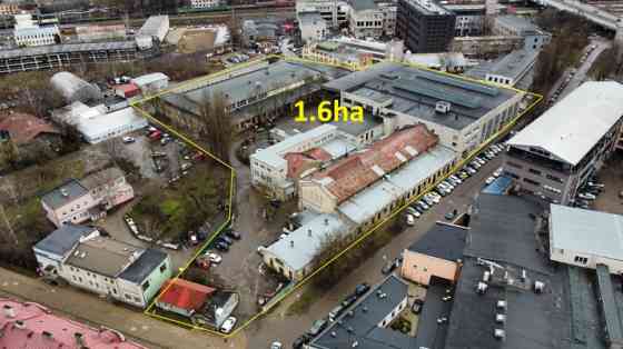Pārdod noliktavu un ražošanas ēku kompleksu Centrā, Barona un Zemitāna ielu krustojumā.  - Zemes pla Rīga