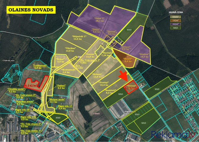 Ražošanas zeme ar asfaltētu piebraucamo ceļu.  Rūpnieciskās apbūve teritorija (R1), Olaine - foto 13