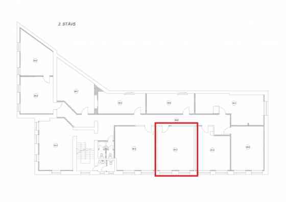 Piedāvājumā biroja telpas Brasā, Starta iela 1.  + Kopējā platība 32.4 m2;  + 2. stāvs; + Ap ēku bez Рига