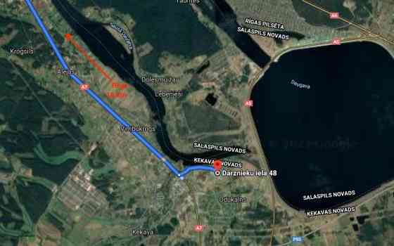 Pārdod zemes gabalu Ķekavā ar skatu uz Daugavu.  Saskaņā ar pilsētas teritorijas plānojumu tā atrodā Кекавская вол.