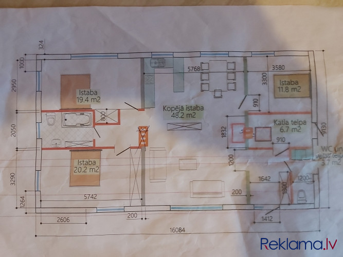 Pārdodu nepabeigtu vienstāvu privātmāju Jelgavā.  Māja sastāv no priekštelpas, trīs Jelgava un Jelgavas novads - foto 19