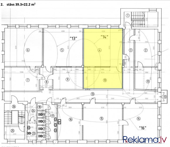 Birojs Torņakalnā 3.stāvs, BEZ lifta.  Plānojums: 2 regulāras formas telpas.  Ēkai autonoma Rīga - foto 20