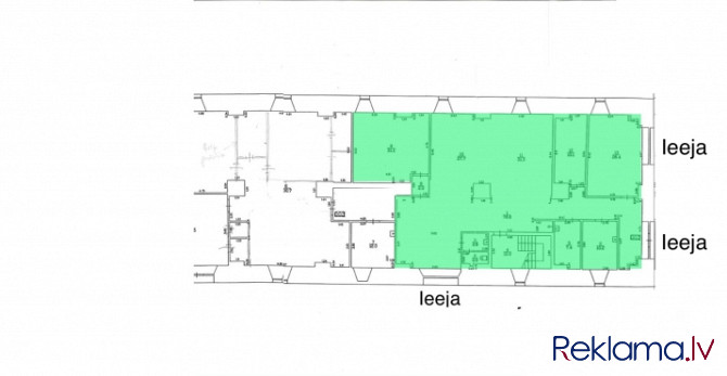 Telpas pirmajā stāvā ar privātu ieeju no ielas.  245,4 m2 1. stāvs (atvērta tipa telpa nr.1)  26,4 m Рига - изображение 10