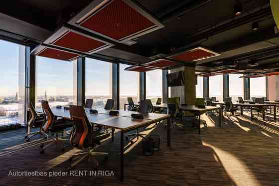 Furnished office on the 12th floor of Zunda Towers. Available from "today".  Sophisticated work envi Рига