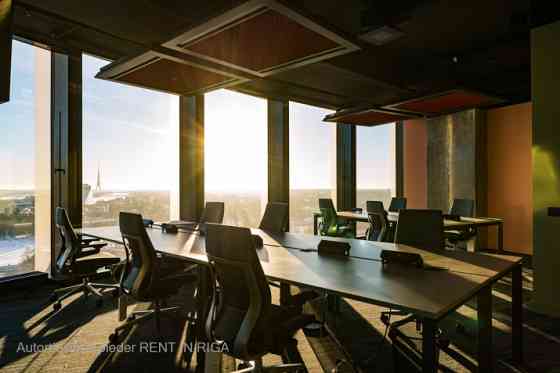 Furnished office on the 12th floor of Zunda Towers. Available from "today".  Sophisticated work envi Рига