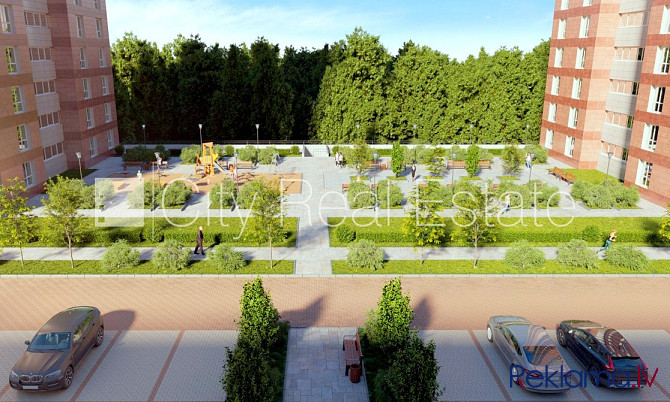 Projekts - Panorama Plaza, jaunceltne, monolīta betona sienas, labiekārtota apzaļumota Rīga - foto 5