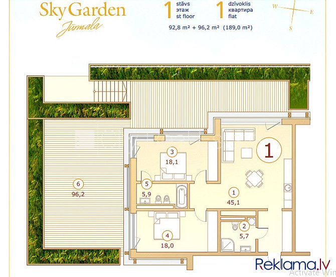 Projekts - Sky Garden, zeme īpašumā, jaunceltne, labiekārtota apzaļumota teritorija, pazemes Jūrmala - foto 9