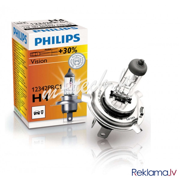 PH 12342PRC1 - Philips Vision +30% H4 12V 60/55W C1 Rīga - foto 1