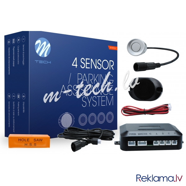 CP6S - Parking assist system - CP6 with buzzer and connectors - silver Rīga - foto 1