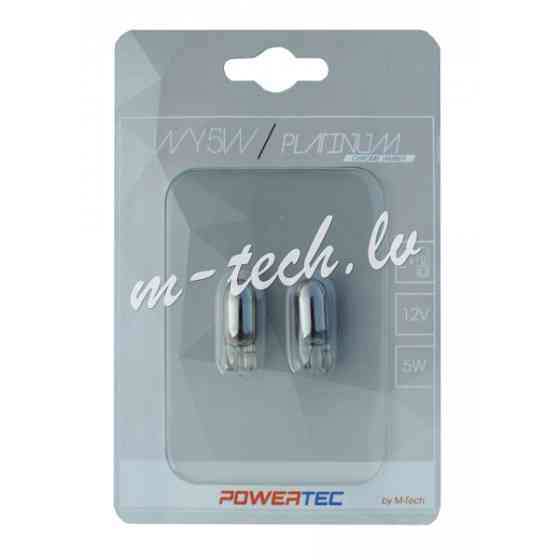 PTZCH28-02B - Powertec Platinum WY5W T10 5W Wedge 12V CHROME Blister Рига