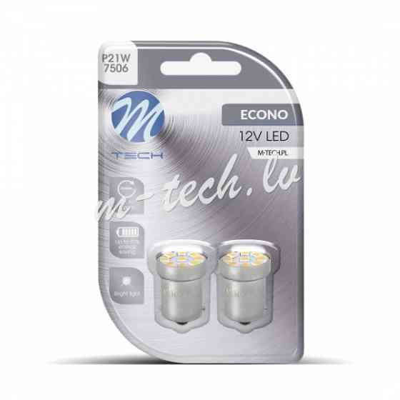 LB088W - Blister 2x LED L088W - BA15s G18 8xSMD2835 White Rīga